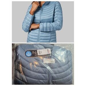 32 Degrees Citadel Blue Womens Ultra-Light Down Packable Jacket XXL Modern Fit